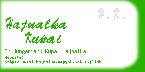 hajnalka kupai business card